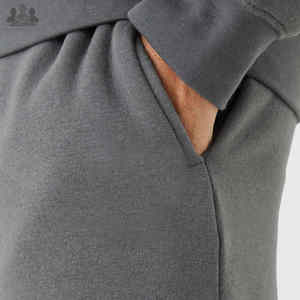 Survêtement d'entraînement décontracté pour homme, hiver, uni, écologique |   Ensemble de vêtements de sport pour la salle de sport |   Haut Bas |   100% coton |   OEM - Product Image 6