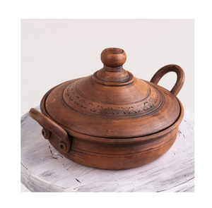 Casserole en bois Réchauffeur d'aliments Plat Pots de stockage des aliments Forme ronde Fabrique et exportateur Casserole en bois - Product Image 6