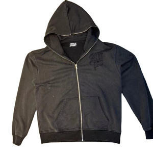 Sweat à capuche oversize avec logo 3d bouffant et fermeture éclair pour hommes OEM sur mesure - Product Image 4