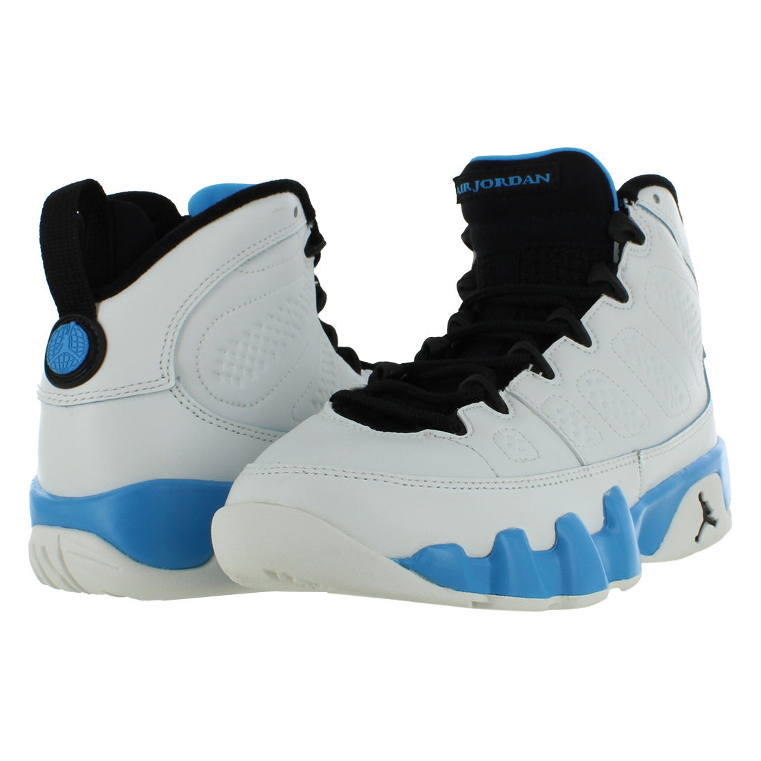 light blue and white jordan 9s