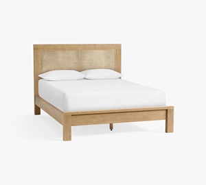 Bền hiện đại tối giản bedframe trong màu sắc tự nhiên Gỗ Tếch gỗ gụ suar gỗ rắn phong cách cho khách sạn biệt thự mô hình 2100807 - Product Image 6
