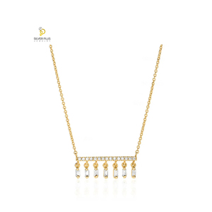 Sólido 14K oro amarillo minimalista diseñador encanto colgante collar hecho a mano clásico joyería fina para regalo - Product Image 1