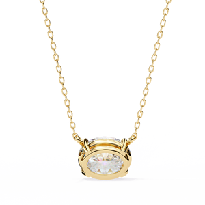 Collar de oro amarillo certificado IGI de 1,66 quilates, ajuste de jaula de corte ovalado, Diamante cultivado en laboratorio EF VVS para aniversario, boda, oro blanco y oro - Product Image 6