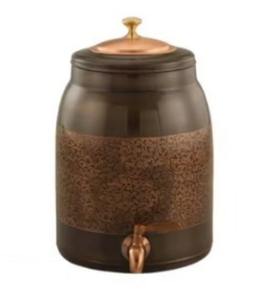 Carafe à eau en cuivre traditionnelle de qualité supérieure, 12 L, élégance artisanale pour un usage quotidien, carafe en cuivre ayurvédique de 12 L - Product Image 6