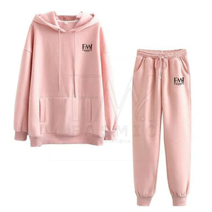 Survêtement à capuche d'hiver décontracté pour femmes 100% coton patchs personnalisés grande taille, y compris XL - Product Image 1