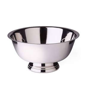 Bol à champagne rond en métal massif plaqué argent avec barre de base et bols à glace à vin pour la décoration de bar de fête - Product Image 3