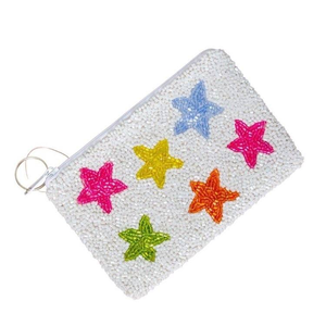 Monedero con cuentas con estrella bordada, monedero hecho a mano con cuentas de semillas con color personalizado y diseño para mujeres y niñas - Product Image 5