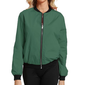 Chaquetas Cortavientos de Manga Larga con Logotipo Personalizado para Chicas, Diseño OEM, Chaqueta Bomber Ligera para Mujer - Product Image 1