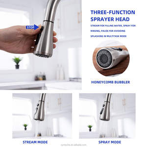 <span class=keywords><strong>Robinet</strong></span> <span class=keywords><strong>de</strong></span> cuisine gastronomique SUS304 Mélangeur d'eau à capteur tactile intelligent <span class=keywords><strong>Robinet</strong></span> d'évier chaud et froid à tirette avec type <span class=keywords><strong>de</strong></span> pulvérisation extractible - Product Image 6