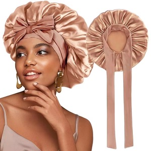 Pour Alpha pour Alpha Bonnet en Satin personnalisé réglable réversible Double couche sororité sommeil broderie impression rose vert plage - Product Image 2