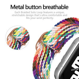 Bracelet de montre intelligent Design coloré 38MM 40MM 44MM élastique en Nylon tressé double boucle bracelet de montre coolyep pour apple <span class=keywords><strong>watch</strong></span> série 9