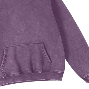 Sudadera con Capucha Extra Grande de Color Morado Lavado con Bolsillo Tipo Canguro, Ropa Casual de Calle para Hombre, Sudadera con Capucha de Forro Polar Cálido para Invierno - Product Image 2