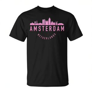 Camiseta promocional con el horizonte de Ámsterdam, Países Bajos - Product Image 2
