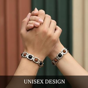 NOVAMART Fine Adjustable Rudraksha Black Ebony Wood Spiritual Healing Bracelet for <b>Men</b> Women Peace Positive Energy Protection Re - Product Image 4