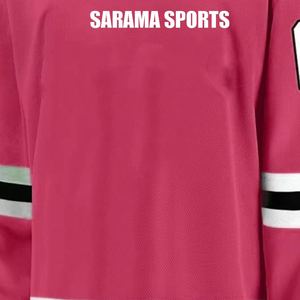 Equipo deportivo blanco de la mejor calidad Logotipo personalizado Sublimación Impreso/Bordado American Ice Hockey Jersey 100% Poliéster - Product Image 3