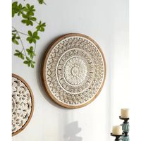 Dekorasi Dinding Kayu Berongga Ukiran Retro Desain Tradisional Kreatif Ramadan untuk Rumah Kantor Hotel