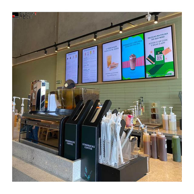 Customize Restaurants Menu Board Tempered Glass Lightbox Advertising Poster Frame Illumination Billboard LED Light Box
