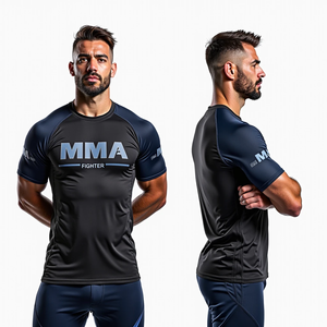 Rash Guard de compression durable avec conception personnalisée sublimée kimono de jiu jitsu MMA à manches complètes et courtes - Product Image 6