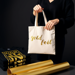 Transferts en feuille DTF haute résolution couleur or 11''x11'' - Papier et film de transfert - Product Image 2