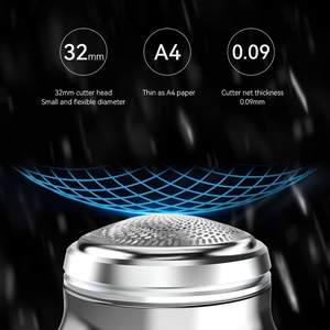 Mini Afeitadora Eléctrica Portátil Recargable por USB para Viajes, Negra, Triple Cuchilla Rotatoria, Impermeable, Lavable, para Barba y Cuerpo - Product Image 4