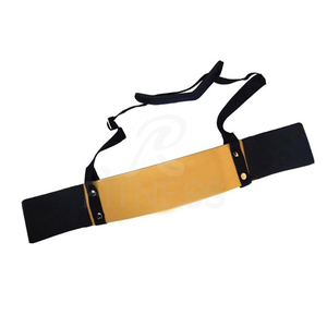 Sangle de musculation réglable antidérapante en aluminium et cuir avec logo personnalisé, robuste, pour la musculation - Product Image 2