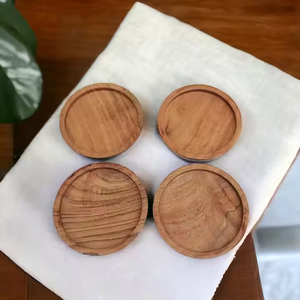 Sous-verres en noyer Sous-verres en bois classiques Idéal pour les cadeaux et l'utilisation par l'artisanat en croissant - Product Image 2