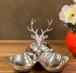 Ensemble de 3 bols de service uniques pour la maison, l'hôtel et le restaurant, bols de service et de présentation, finition argentée, bols de service en métal de forme ronde - Product Image 4