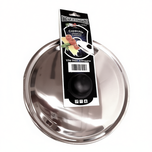 Tapa para Olla de Acero Inoxidable Cromado Pulido de 16 cm, Marca Metalsomma, Fabricada con Acero Inoxidable 430 - Product Image 2