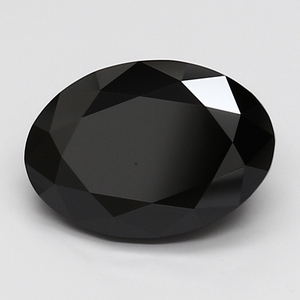 Pierre précieuse en diamant noir naturel de forme ovale pour bague/pendentif 1,00 carat + certifié IGI, coupe excellente, poli, brillance D, bijoux - Product Image 1