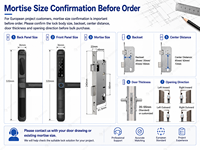 Serrure de porte coulissante en aluminium pour extérieur, étanche IP65, avec mot de passe numérique, TTlock, Tuya Wifi, serrure intelligente pour porte en aluminium