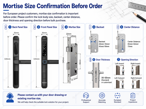 <span class=keywords><strong>Serratura</strong></span> Intelligente WiFi TTlock Tuya per Porte Scorrevoli in Alluminio da Esterno, Impermeabile IP65, con Password Digitale - Product Image 5