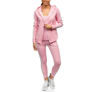 Élégant Offre Spéciale Femme Survêtement Fitness Yoga Wear Training Suit Zip Up Custom Plain Casual Wear Femme Jogger Sets - Product Image 4