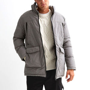 Chaqueta Parka para Hombre en Colores Sólidos, Chaqueta Parka de Alta Calidad para la Temporada de Invierno, Chaqueta Parka con Capucha para Hombre - Product Image 3