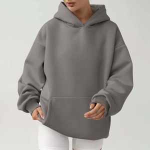 Fashionable <b>Oversized</b> <b>Hoodies</b> Dropped Shoulders Solid Color <b>Long</b> Sleeve Heavy Gsm Loose Winter Pullover <b>Hoodies</b> for Man Women - Product Image 5