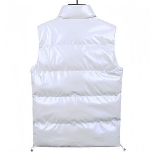 Veste sans manches à capuche décontractée respirante et écologique pour hommes, fermeture éclair, épaisse, chaude, personnalisée, veste gonflée en forme de poisson à bulles - Product Image 5