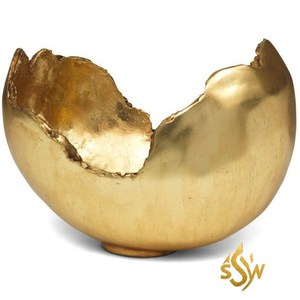 ชามโลหะสำหรับอาหารเย็นสีทองขัดเงาโต๊ะทำด้วยมือชามเสิร์ฟอาหารงานแต่งงานสไตล์ญี่ปุ่นจากดีไซเนอร์ยอดนิยม - Product Image 1