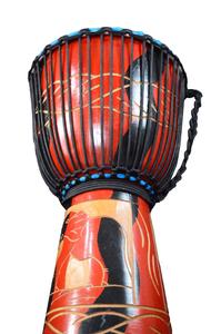 Tambor Djambe africano hecho a mano-Instrumento de percusión tradicional Cuerda Tuning B20 Bronce 41cm Diámetro Rendimiento profesional - Product Image 4