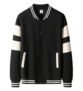 Blouson de baseball personnalisé pour hommes Blouson de baseball Lettermen Blouson de baseball vierge Manteau Letterman Blousons universitaire unisexe en coton - Product Image 2