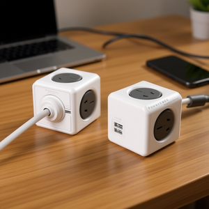 Chargeur multifonction PowerCube 10A avec 4 prises US/AU, 2 ports USB et prise AU de 1,5 m - Product Image 3