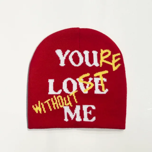 Vente en gros d'usine de chapeaux imprimés tendance en satin de soie style Y2K pour femmes vente en gros de bonnet tricoté en jacquard avec logo personnalisé - Product Image 5