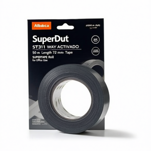 SuperDuct ST311 Silver-<b>Grey</b> Fabric Tape 50 m Length 72 mm Width SUPERTAPE Roll for Office Use - Product Image 2