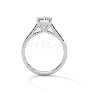 Anillo de diamante cultivado Leb de calidad Premium, joyería para mujer, corte cruzado de hielo, anillo de compromiso de 4 puntas de Plata de Ley 925 Original - Product Image 5