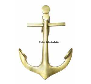 Ancla de latón pulido sólido, decoración náutica montada en la pared, barcos de playa marinos, decoración de vela, Material de acero - Product Image 3
