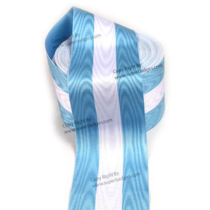 OEM Wholesale Recycled Thread Grosgrain Moire Medal <b>Ribbon</b> Customized Solid Color Awards and <b>Decorations</b> Supply - Product Image 4