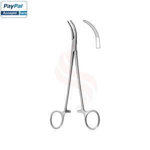 Pinzas de Disección Kelly de Alta Calidad de 22.0 cm, Curvas y Dentadas, de Acero Inoxidable Japonés, Instrumento Quirúrgico Manual con Certificación CE - Product Image 4