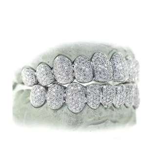 Grillz de luxe faits main en moissanite plaqué or/argent, les plus vendus, pour les dents, bijoux corporels Hip Hop, cadeau pour homme - Product Image 6