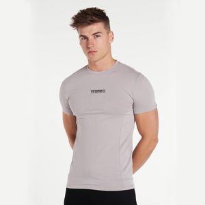 T-shirts ajustés unisexes personnalisés T-Shirt de sport de remise en forme à séchage rapide sérigraphie coupe régulière coton Spandex pour hommes - Product Image 1