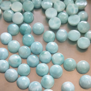 Natural Handmade Round Larimar Gemstone 3-21 MM Loose Cabochons Top Selling Good Quality Calibrated Gems Jewelry Accessories - Product Image 3