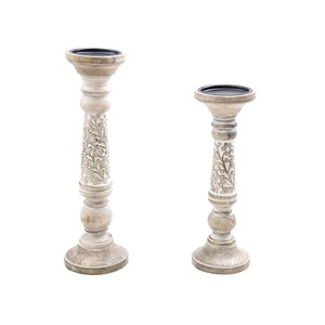 Candelero de Madera de Última Generación con Madera de Primera Calidad, Diseño Antiguo, Alto, Elaborado para Decorar Cualquier Casa de Campo o Rural - Product Image 2