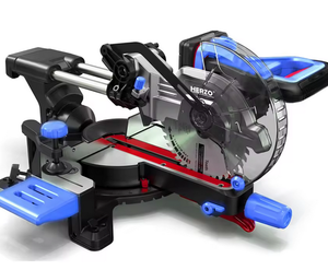 เลื่อยตัดองศาไร้สาย HERZO รุ่นใหม่ ใช้แบตเตอรี่ พร้อมไฟ LED สำหรับงานไม้และโลหะ ตัดได้ 45 องศา - Product Image 2